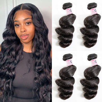 GS Virgin Hair Brazilian Virgin Hair Loose Wave 4 Bundles